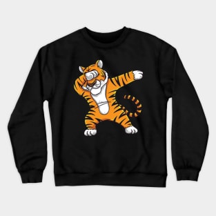 Funny Dabbing tiger shirt - perfect gift for kids Crewneck Sweatshirt